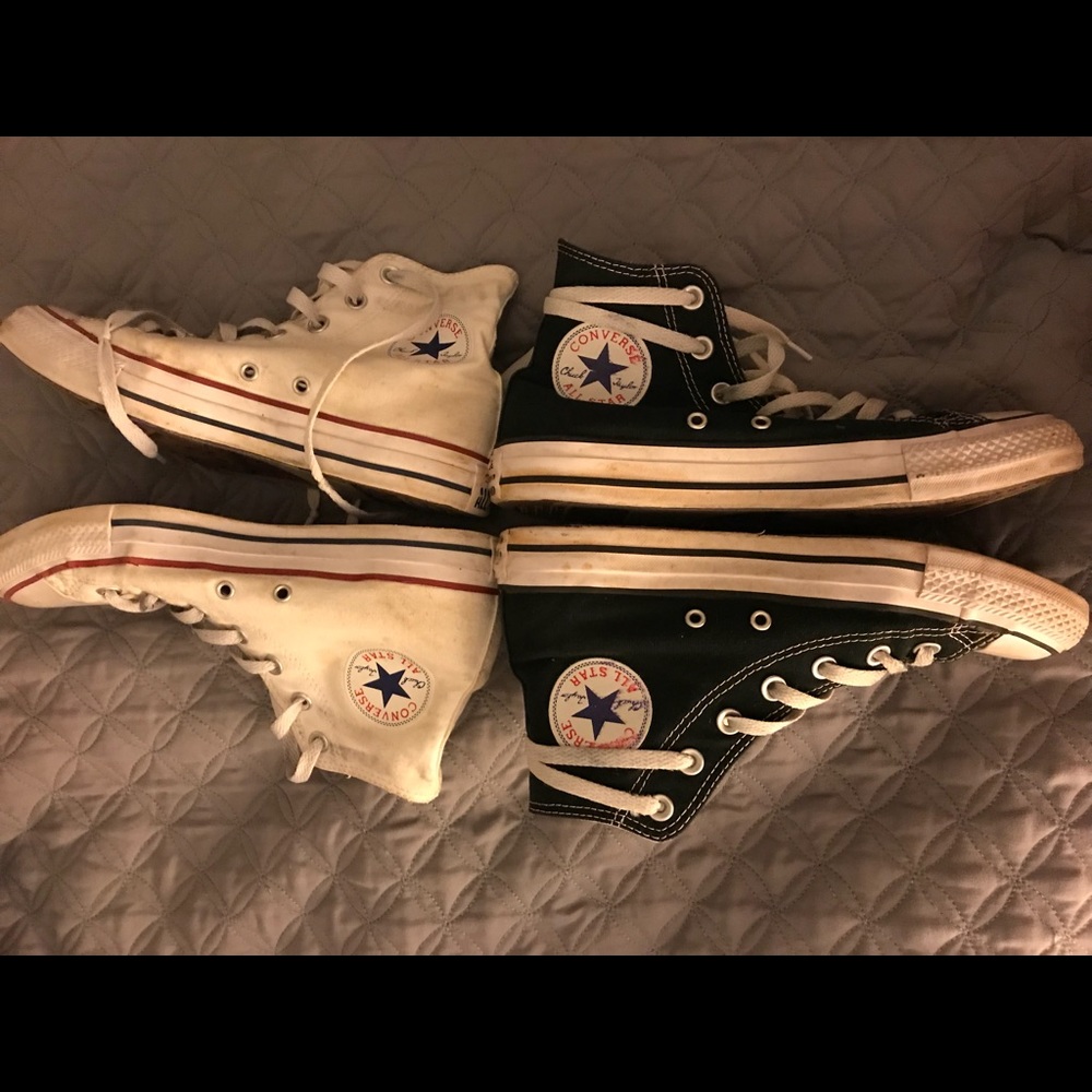 Black and White Hightop Converse